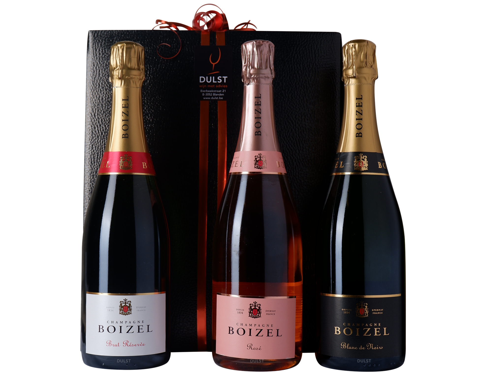 Relatiegeschenk K73 Luxe doos 3 flessen ontdek Champagne Boizel