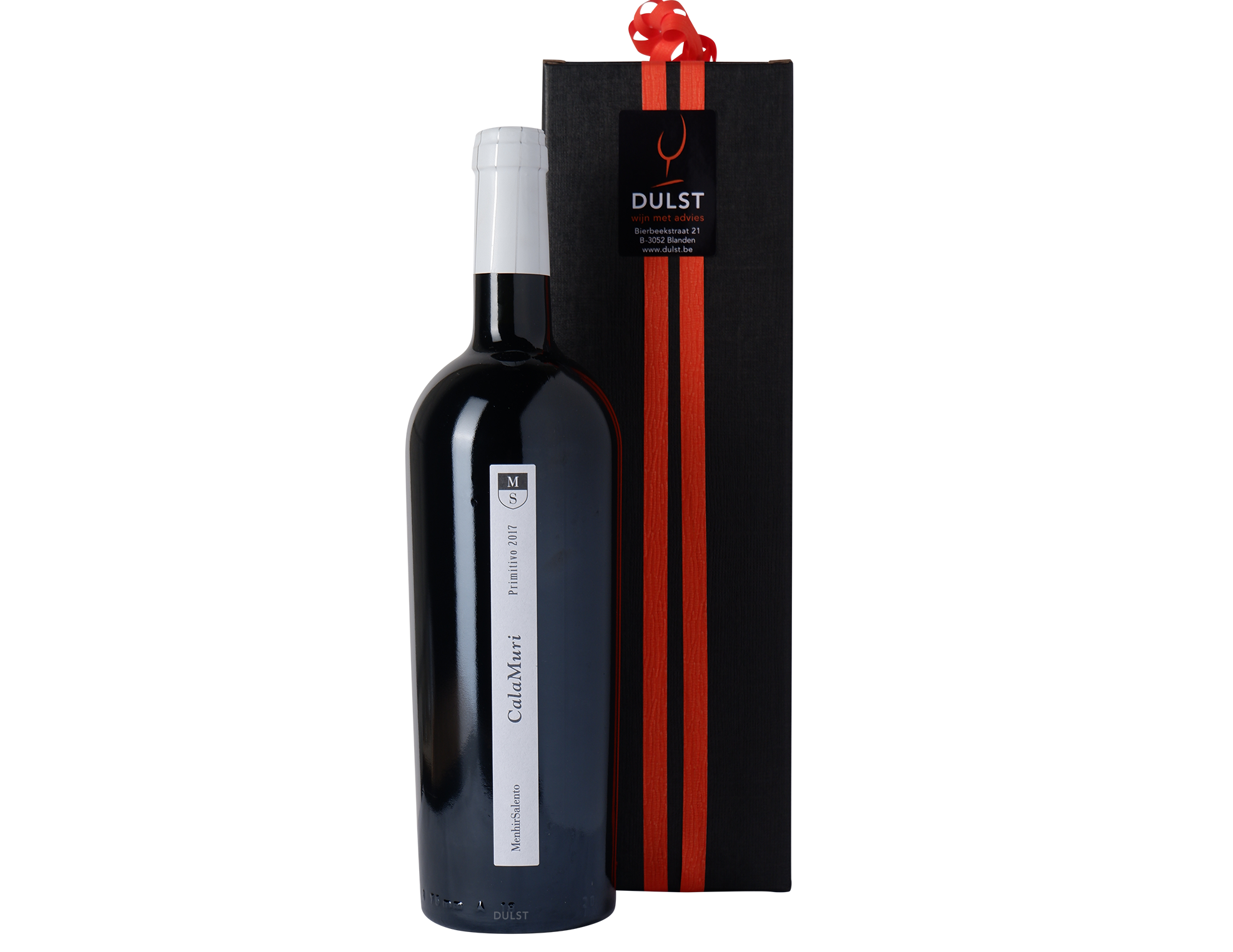 Relatiegeschenk K81 Doos met 1 fles rode wijn uit de hak van Italië